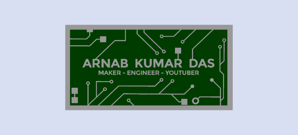 Render of PCB Business Card Top