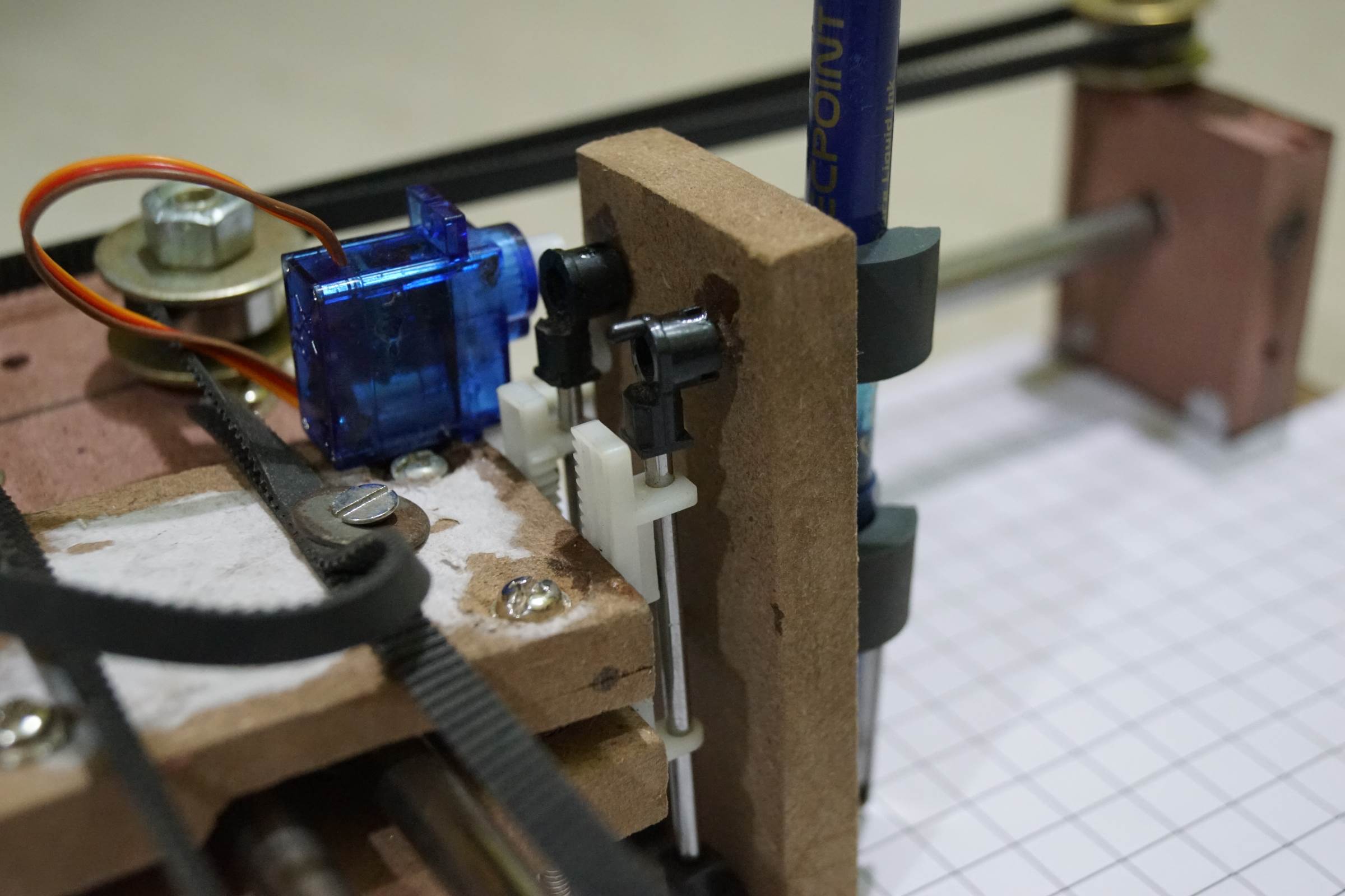 Servo Motor Attachment for Pen Lifting in Arduino Drawing Machine