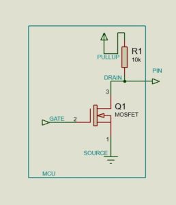 GPIO Open Drain Output with PullUp Resistor