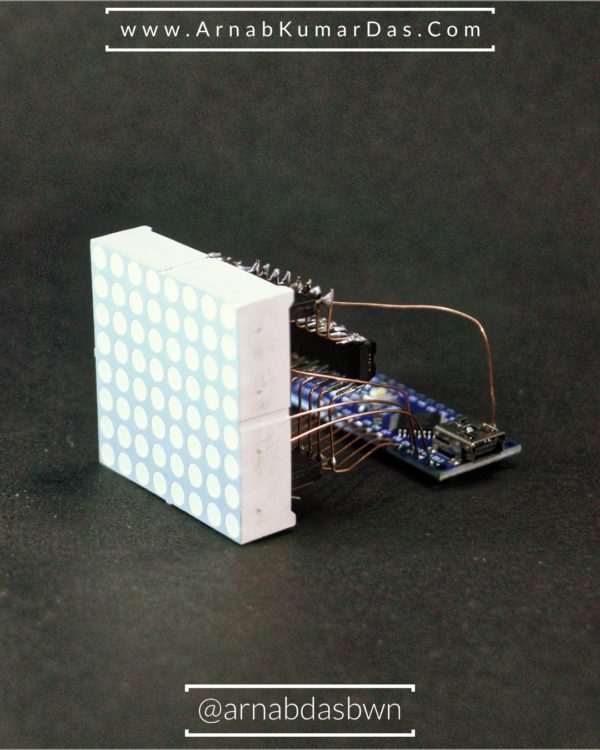 Arduino 8x8 LED Matrix FreeForm Circuit Design | ULN2803APG | 74HC595N