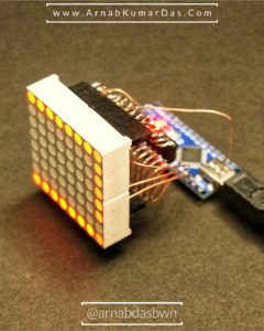 Arduino 8x8 LED Matrix FreeForm Circuit Design | ULN2803APG | 74HC595N