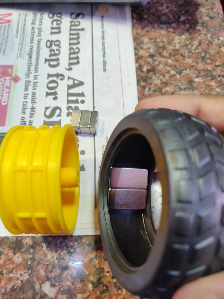 BO Motor Wheels Filled with Magnets