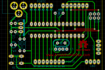 PCB layout of DIY Arduino UNO v1.0