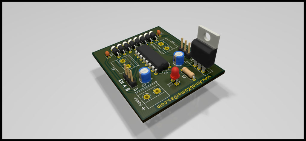 Ray Tracing Render of L293D Motor Driver Module