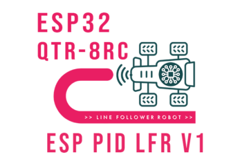 ESP32 - QTR-8RC - PID Line Follower Robot V1 Tutorial