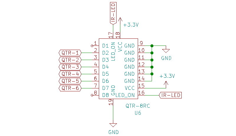 Line Follower Robot QTR-8RC Connection with ESP8266