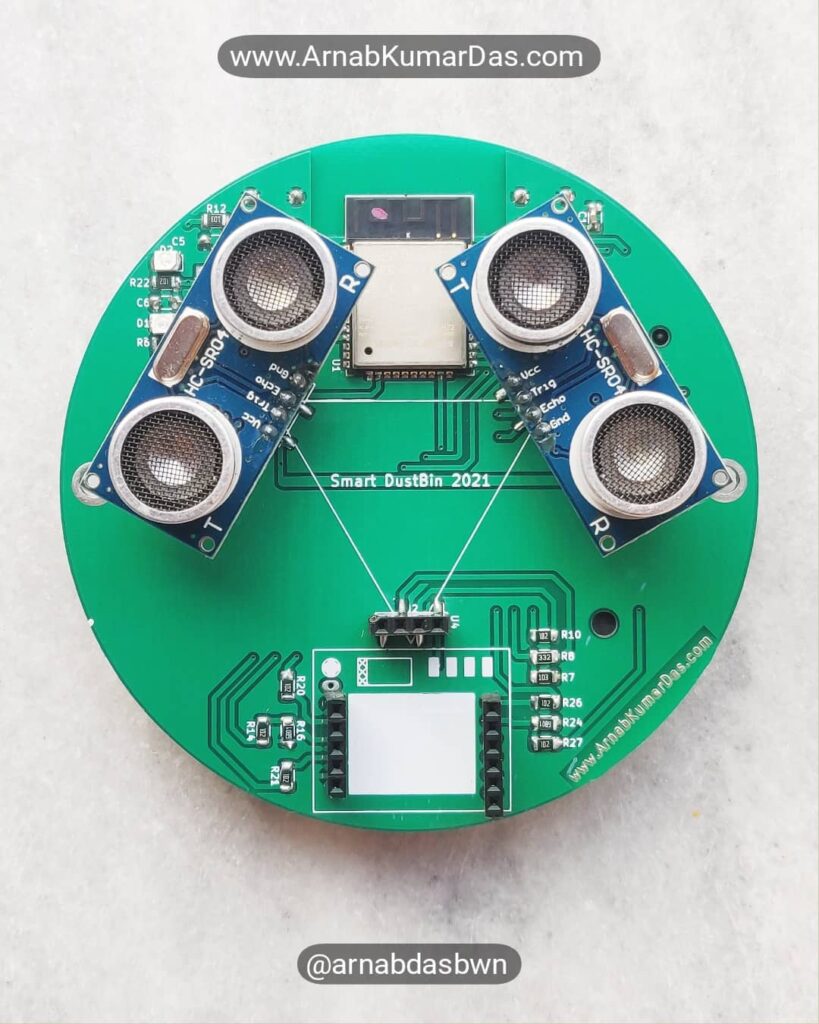 ESP32 Smart Dustbin Sensor With Ultrasonic Sensor