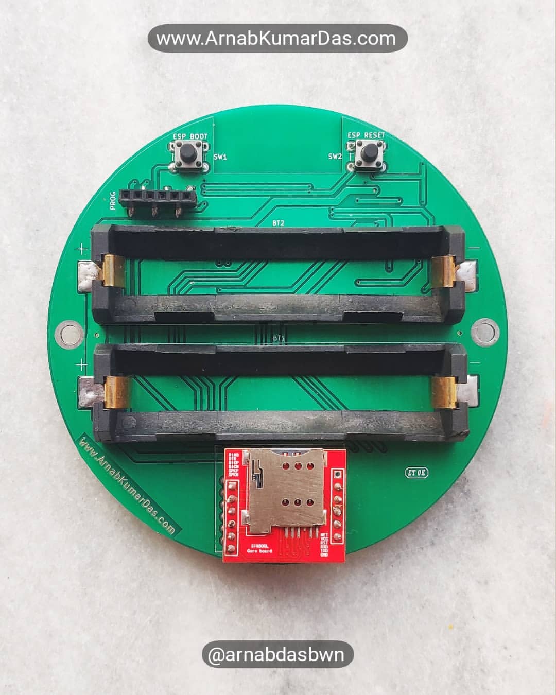 ESP32 Smart Dustbin Sensor With Li-Ion Battery and GSM Module