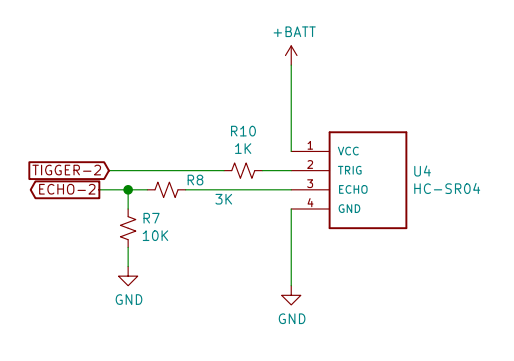 Ultrasonic Sensor HC-SR04 Connection to ESP32 via Voltage Divider