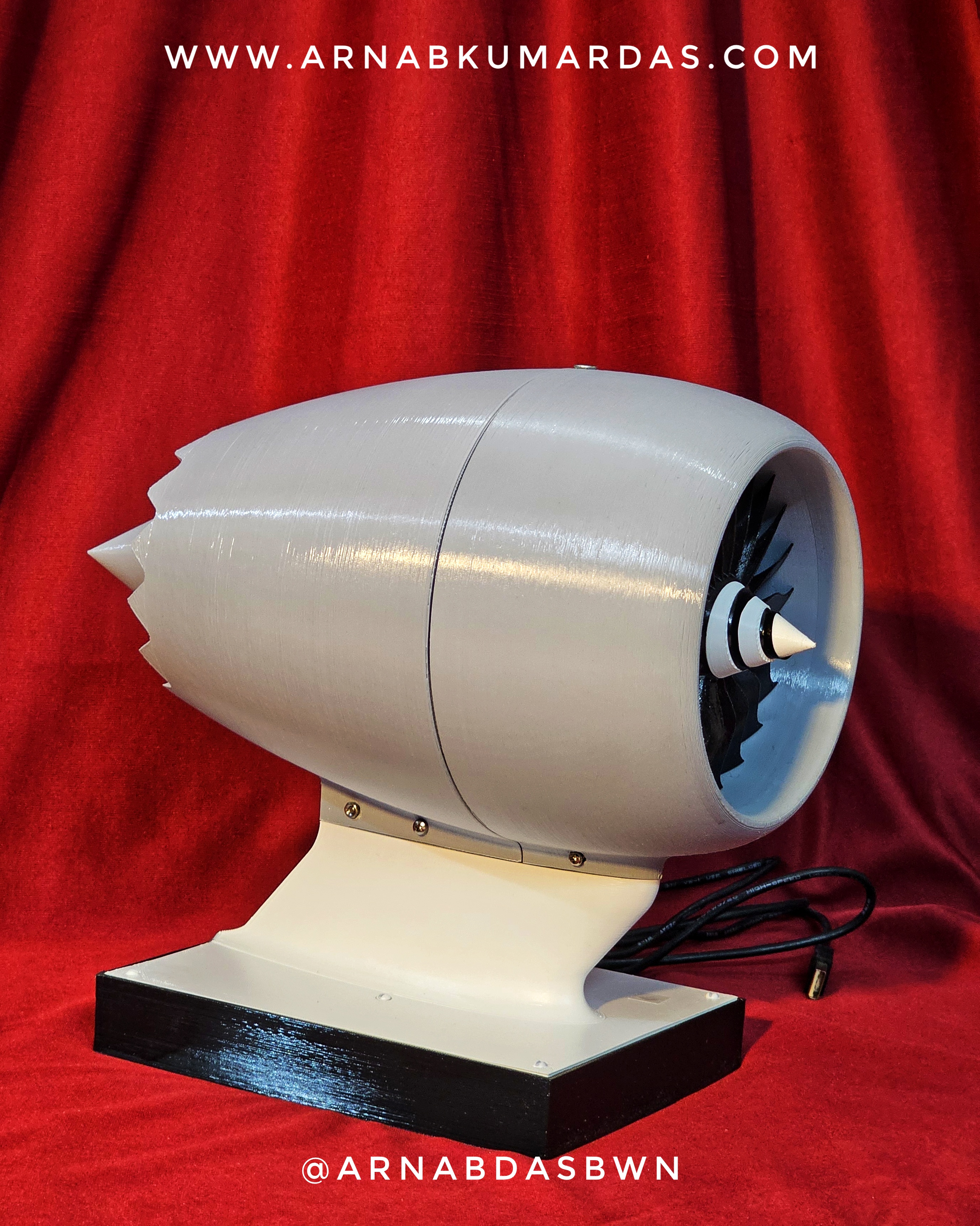 aviation decor engine model with motor