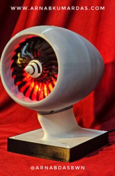 turbofan jet engine working model with LED light