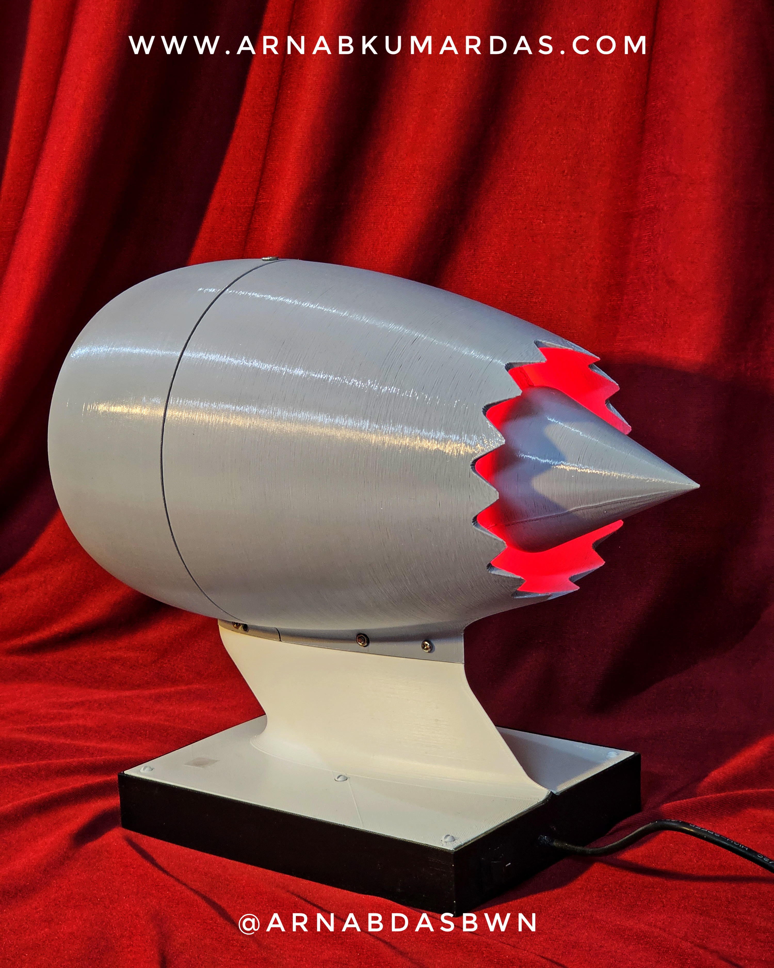 Working Turbofan Jet Engine Model with LED & Rotating Blades | Aerospace Desk Gift | Made in India (31cm)