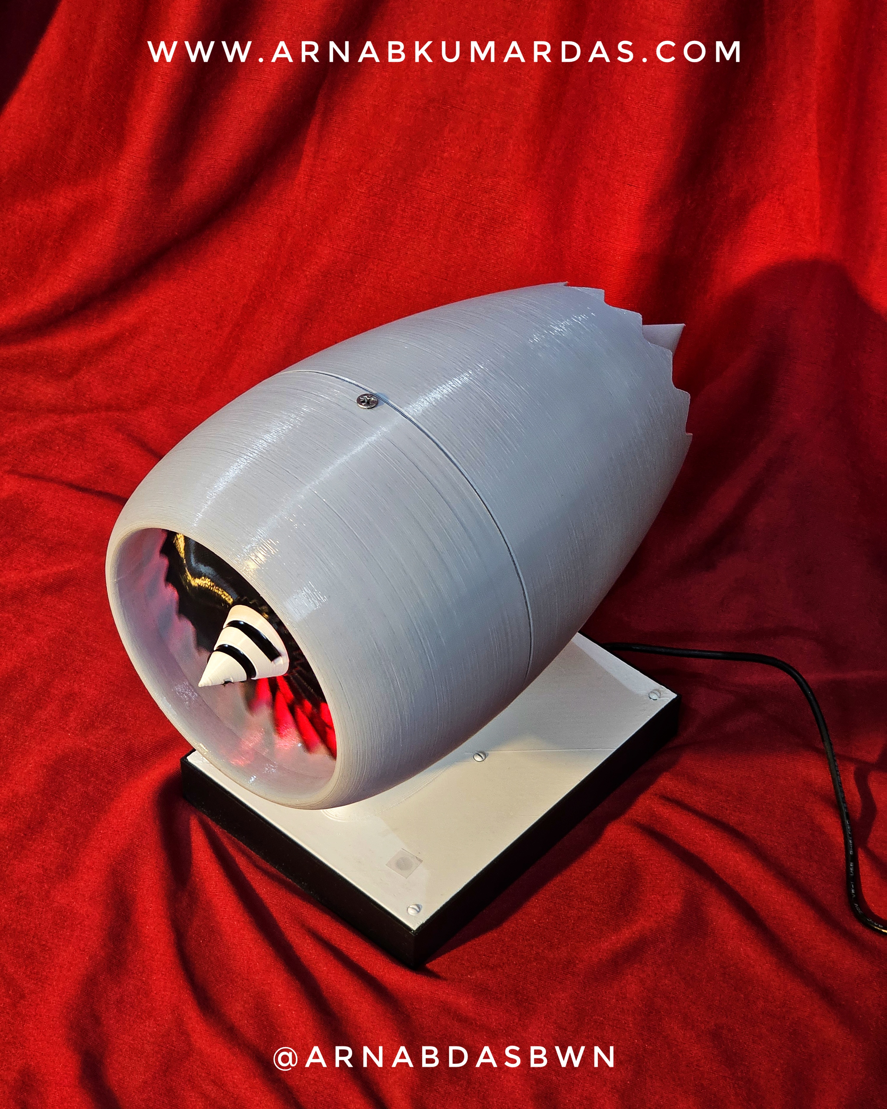 aviation decor engine model with motor