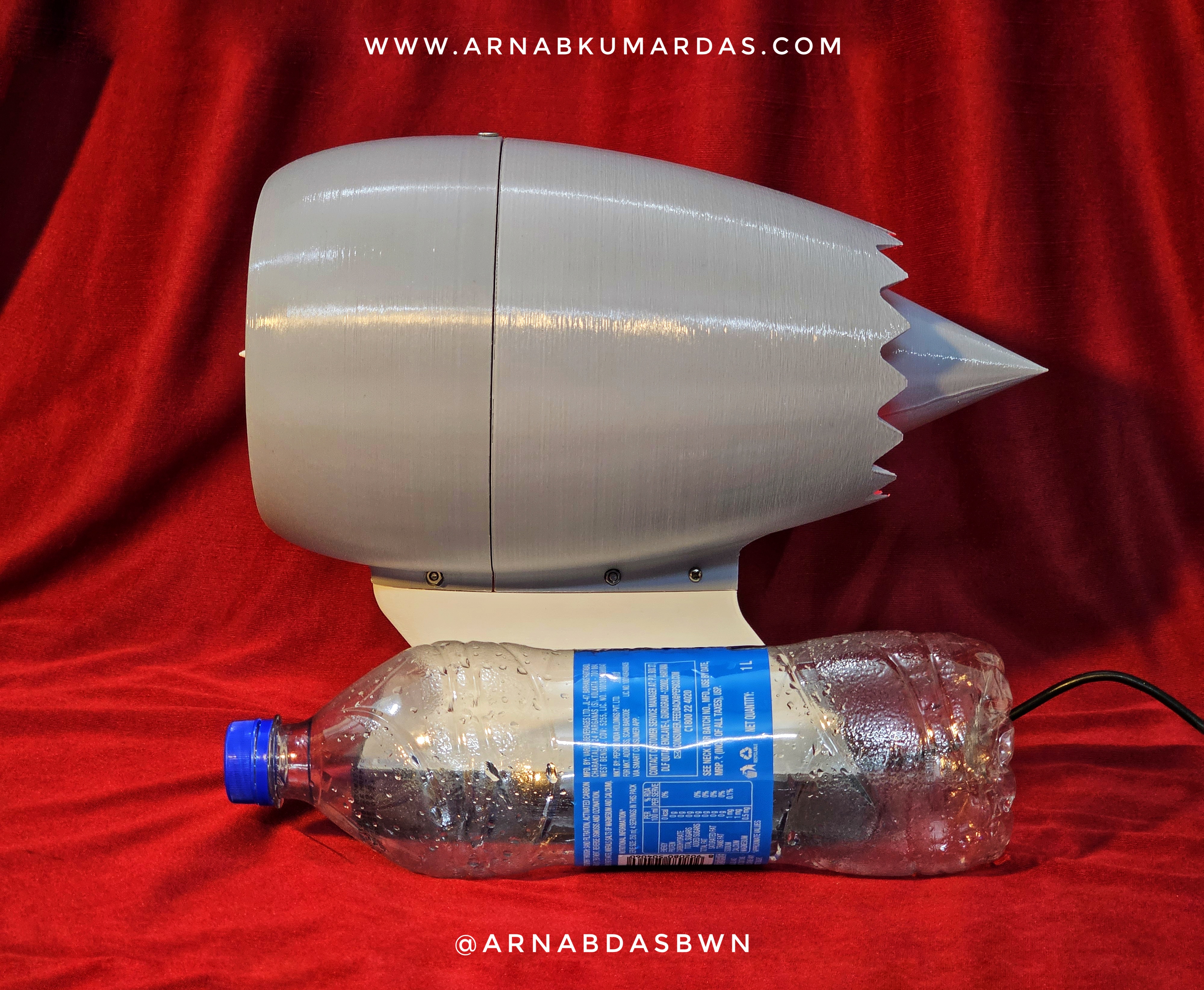 Working Turbofan Jet Engine Model with LED & Rotating Blades | Aerospace Desk Gift | Made in India (31cm)